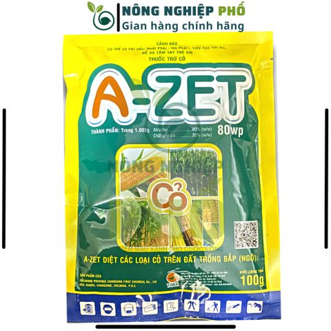 Thuốc trừ cỏ dại cho ngô A-zet 80wp Multiagro gói 100g, Chế phẩm trừ cỏ thế hệ mới nội hấp, đậm đặc di.ệt sạch tận rễ cỏ