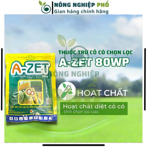 Thuốc trừ cỏ dại cho ngô A-zet 80wp Multiagro gói 100g, Chế phẩm trừ cỏ thế hệ mới nội hấp, đậm đặc di.ệt sạch tận rễ cỏ