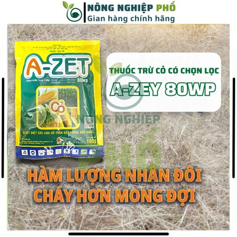 Thuốc trừ cỏ dại cho ngô A-zet 80wp Multiagro gói 100g, Chế phẩm trừ cỏ thế hệ mới nội hấp, đậm đặc di.ệt sạch tận rễ cỏ