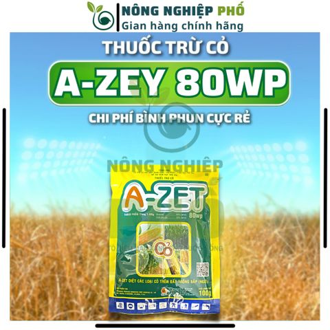 Thuốc trừ cỏ dại cho ngô A-zet 80wp Multiagro gói 100g, Chế phẩm trừ cỏ thế hệ mới nội hấp, đậm đặc di.ệt sạch tận rễ cỏ