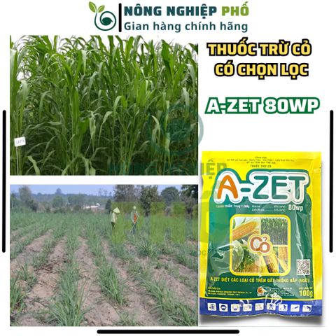 Thuốc trừ cỏ dại cho ngô A-zet 80wp Multiagro gói 100g, Chế phẩm trừ cỏ thế hệ mới nội hấp, đậm đặc di.ệt sạch tận rễ cỏ