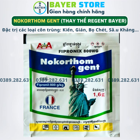 [Combo 50 + TẶNG 5] REGENT NOKORTHOM (gói 1.6gr) Nguyên Liệu Nhập - Chế phẩm diệt côn trùng đa năng NOKORTHOM diệt sạch kiến, gián, bọ chét, mạc gà, sâ.u kháng