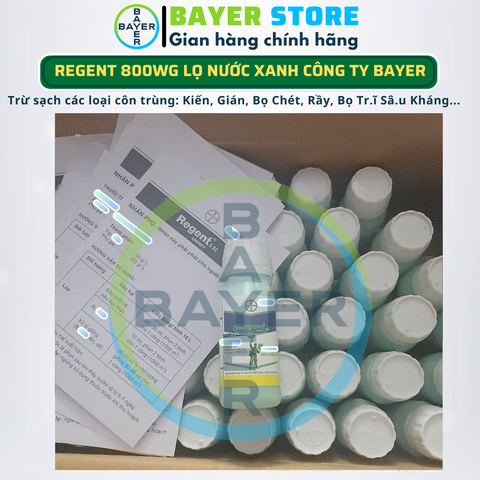 [SỈ COMBO 2 CHAI] REGENT 800WG Bayer DẠNG NƯỚC XANH - Chế phẩm diệt côn trùng đa năng d.iệt sạch Kiến, Gián, Bọ Chét, Mạc Gà, Rầy, Rệp, Bọ Tr.ĩ, Sâ.u Kh.áng