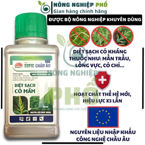 Thuốc trừ cỏ tiền nảy mầm chọn lọc Sofic chai 90ml Multiagro, Chế phẩm diệt tận gốc rễ cỏ mầm, cỏ kháng, an toàn cho cây