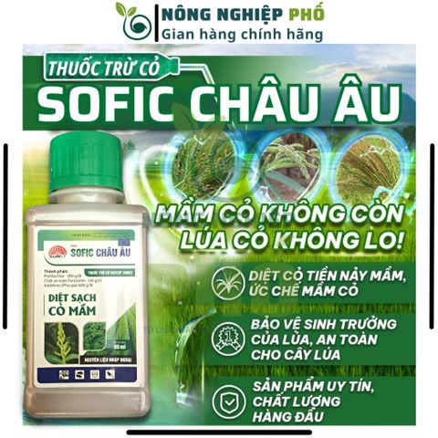 Thuốc trừ cỏ tiền nảy mầm chọn lọc Sofic chai 90ml Multiagro, Chế phẩm diệt tận gốc rễ cỏ mầm, cỏ kháng, an toàn cho cây
