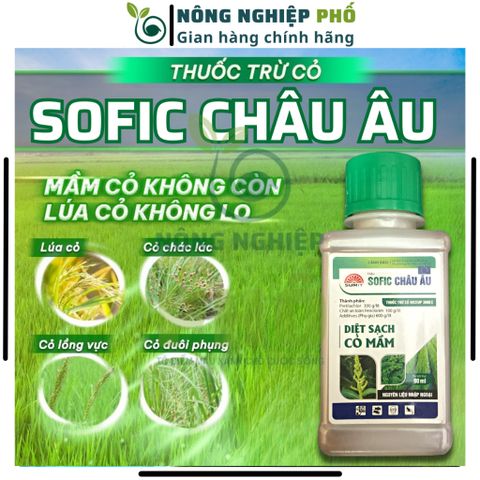 Thuốc trừ cỏ tiền nảy mầm chọn lọc Sofic chai 90ml Multiagro, Chế phẩm diệt tận gốc rễ cỏ mầm, cỏ kháng, an toàn cho cây