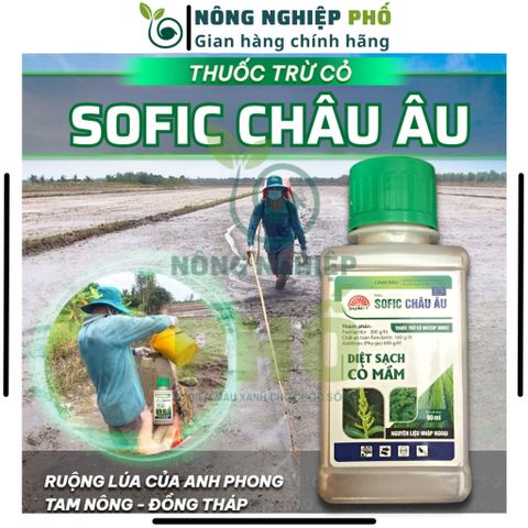 Thuốc trừ cỏ tiền nảy mầm chọn lọc Sofic chai 90ml Multiagro, Chế phẩm diệt tận gốc rễ cỏ mầm, cỏ kháng, an toàn cho cây