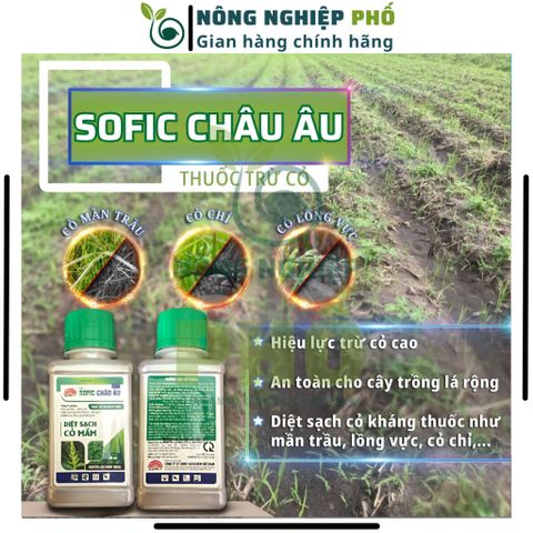 Thuốc trừ cỏ tiền nảy mầm chọn lọc Sofic chai 90ml Multiagro, Chế phẩm diệt tận gốc rễ cỏ mầm, cỏ kháng, an toàn cho cây