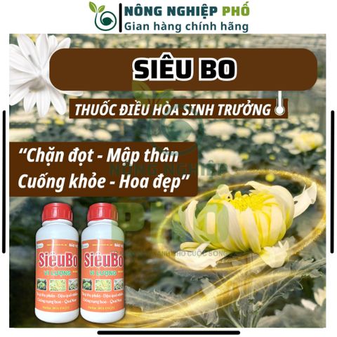 Phân bón lá SiêuBo chai lớn 500ml chống rụng hoa, trái non, nứt trái, thối trái - SiêuBo bổ sung vi lượng thiết yếu