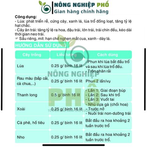 Phân bón lá dạng viên sủi GA3 Multiagro của Mỹ giúp thúc đẩy ra đọt, bông lớn, trái to-Viên sủi ga3 điều hòa sinh trưởng