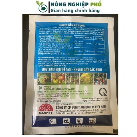 Chế Phẩm Man Xanh Multiagro 50g Đặc Trị Nấm Bệnh  Đốm Vàng Lá, Thán Thư, Sương Mai, Mốc Sương, Phấn Trắng Trên Hoa, Cây