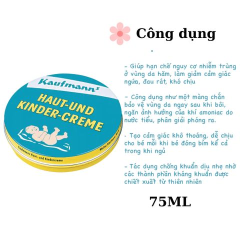 Kem hăm tã đa năng cho bé Kaufmann 75ml xuất xứ đức chính hãng