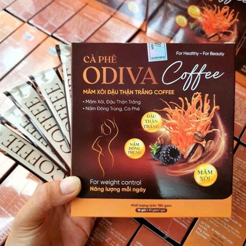 ( MUA 2 TẶNG 1) Cà Phê X2 Odiva Detox - Cafe Mâm Xôi Mix Đông Trùng, Quả Bứa, Mâm Xôi ( 1 HỘP 15 GÓI )