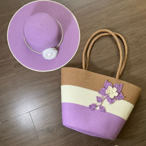 Set Túi Cói Nón Cói phong cách vintage Đi Biển Rực Rỡ Có Khóa Kéo - Túi Nữ Đeo Vai Thời Trang, Tiện Dụng Cho Picnic và Du Lịch