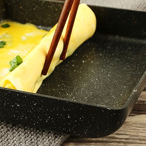 Chảo chiên chữ nhật, chảo chiên trứng cuộn phong cách Hàn Quốc, chảo chống dính tiện dụng (TV312)