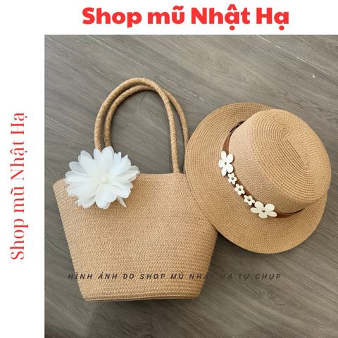  túi cói  đi biển, nón cói đi biển  phong cách vintage cho nữ