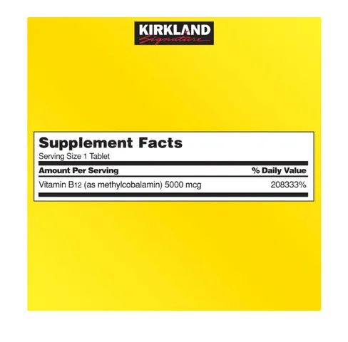 Viên ngậm tan nhanh bổ sung vitamin B12 Kirkland Mỹ - Hộp 300 viên
