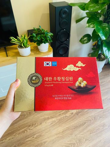 Viên uống An Cung Ngưu Hoàng Daehan Hàn Quốc 10 viên - Hỗ trợ sức khỏe, điều hòa huyết áp, an thần tốt cho người cao tuổi