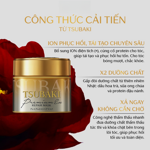 Mặt Nạ Tóc Tsubaki 180g - Cao Cấp Phục Hồi Hư Tổn Dưỡng Tóc Mềm Mượt Chắc Khỏe 645690