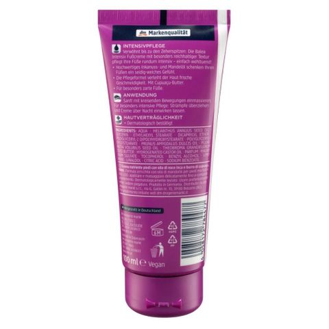 Kem chân Balea Intensiv Fußcreme - Chăm Sóc Toàn Diện Cho Đôi Chân, 100 ml