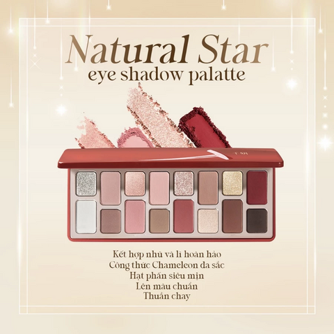 Bảng Phấn Mắt Chéeryep 16 Ô Natural Star Đa Năng Dễ Dùng Chuẩn Màu Lâu Trôi Nhũ Lì Đa Dạng Tone