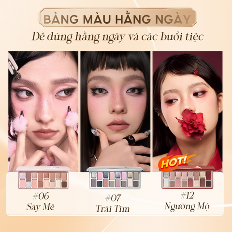 Bảng Phấn Mắt Chéeryep 16 Ô Natural Star Đa Năng Dễ Dùng Chuẩn Màu Lâu Trôi Nhũ Lì Đa Dạng Tone