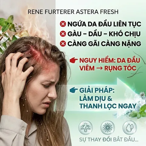Tinh Chất Chống kích ứng Da Đầu Rene Furterer Astera Fresh - Giảm Ngứa, Kích Ứng, Tưới Mát, Chiết Xuất Tự Nhiên 50ml