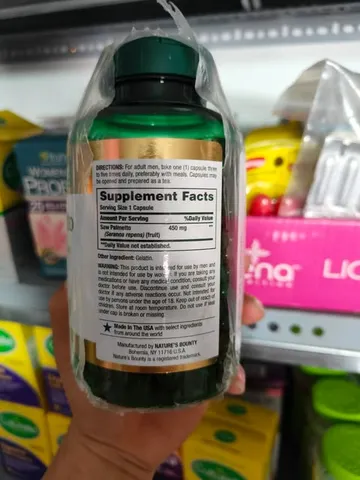 Viên uống Saw Palmetto 450mg Nature’s Bounty [Hàng Mỹ]