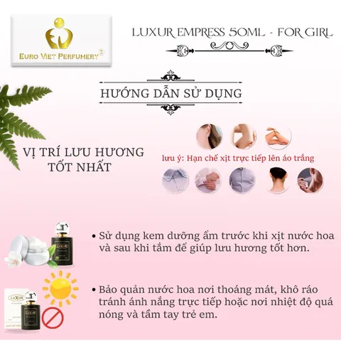 Nước Hoa Nữ Cao Cấp LUXUR EMPRESS Euro Viet Perfumery 50ml - MẪU MỚI