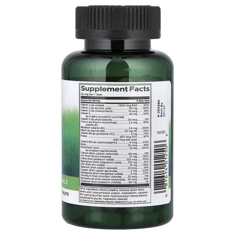 Vitamin Tổng Hợp Dành Cho Người Ăn Chay Swanson, Just One Multi with Iron - , 130 Viên