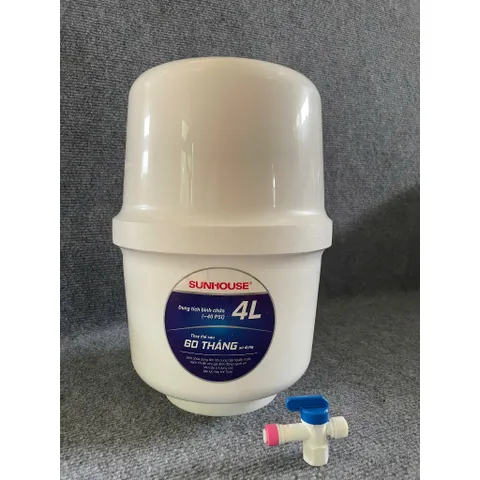 Bình áp nhựa 4L Sunhouse - Dùng cho các máy sử dụng bình áp nhỏ 4 lít kèm van chống nổ.