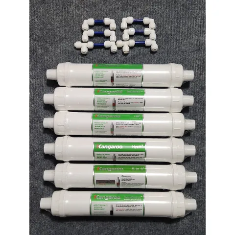 Combo bộ 6 lõi tạo khoáng Kangaroo - Tạo độ kiềm cho nước, cân bằng PH (Hàng chính hãng)