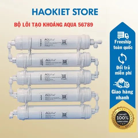 BỘ LÕI TẠO KHOÁNG AQUA 56789 Bộ 5 lõi tạo khoáng máy lọc nước RO Aqua