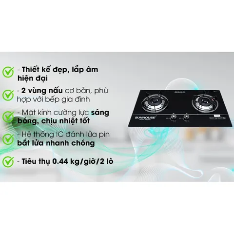 Bếp ga âm Sunhouse SHB 501MT