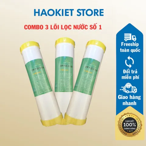 Lỏi lọc số 1 (3 cái) lắp đặt cho tất cả các thương hiệu máy lọc nước Ro gia đình trên thị trường.