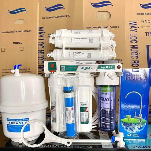 MÁY LỌC NƯỚC TINH KHIẾT RO 9 LÕI AQUA ĐỂ GẦM - MÁY KHÔNG TỦ 9 CÂP.