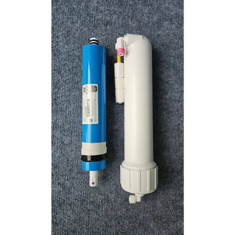 Bộ Vỏ màng lọc RO Trắng kèm Màng RO Dow Filmtec™, co, van 1 chiều, van xả flow 300