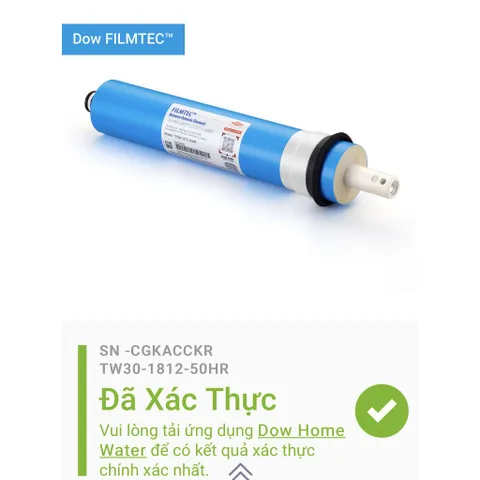 Lõi lọc nước số 4 Màng RO Dow Filmtec™