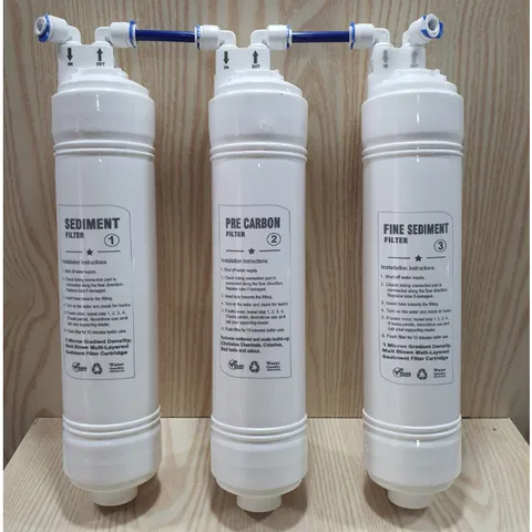 Bộ lõi lọc nước 123 đúc liền khối, dùng cho tất cả các hãng máy lọc nước có kết nối tương tự.