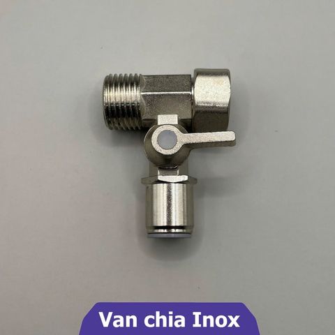 Van Inox chia nước đầu nguồn máy lọc nước dây Φ6, Φ10 - Khẩu khóa chia nước đầu nguồn.