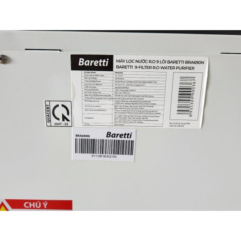 Máy lọc nước nóng lạnh nguội Sunhouse Baretti BRA690N 9 Lõi - Mới 100% bảo hành 12 tháng chính hãng trên toàn quốc.