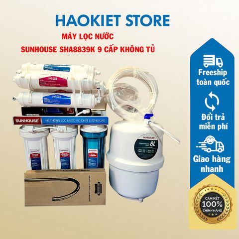 Máy Lọc Nước Sunhouse 8,9,10 cấp không tủ (New 100% bảo hành chính hãng 24 tháng toàn quốc)
