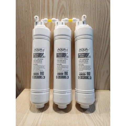 Bộ Lõi Lọc Thô 123 Aqua Nối Nhanh Dùng Được Cho Karofi, Korihome, Kangaroo, Sunhouse,Kèm theo co cút
