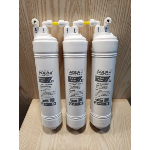 Bộ Lõi Lọc Thô 123 Aqua Nối Nhanh Dùng Được Cho Karofi, Korihome, Kangaroo, Sunhouse,Kèm theo co cút