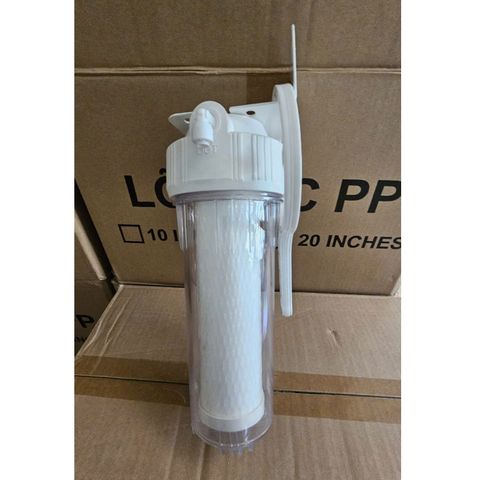 Cốc lọc đầu nguồn 10inch lắp cho tiền lọc thô cho máy Karofi và các hãng khác.