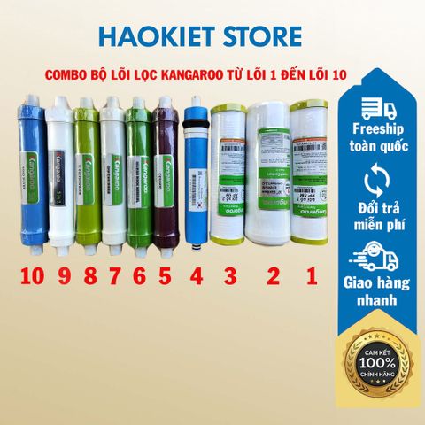 Combo bộ lõi lọc Kangaroo từ lõi 1 đến lõi 10 - Chính hãng Kangaroo.