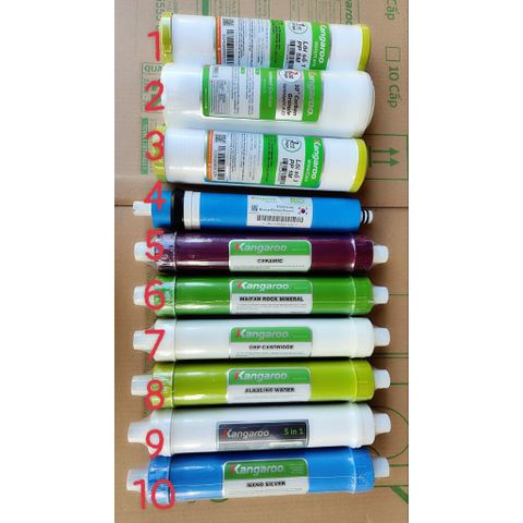 Combo bộ lõi lọc Kangaroo từ lõi 1 đến lõi 10 - Chính hãng Kangaroo.