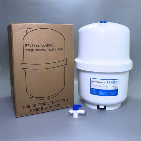 Bình áp nhựa Karofi 3.2G siêu bền dùng cho máy lọc nước RO (1 bình áp + 1 van)