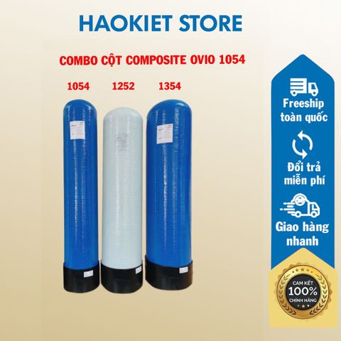 Combo Cột Composite OVIO Màu Xanh1252,1354 + van 3 cửa Φ27, Φ34.