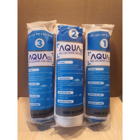 Bộ 3 lõi lọc nước 123 AQUA - Thay thế cho các máy lọc nước RO trên thị trường (ảnh thật)